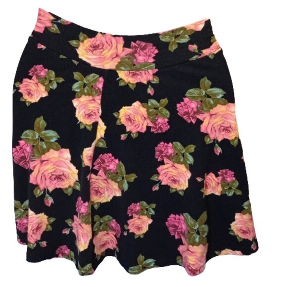 Charlotte Russe Lovely Floral Rose Pattern Skirt Women's Size L - Picture 4 of 5